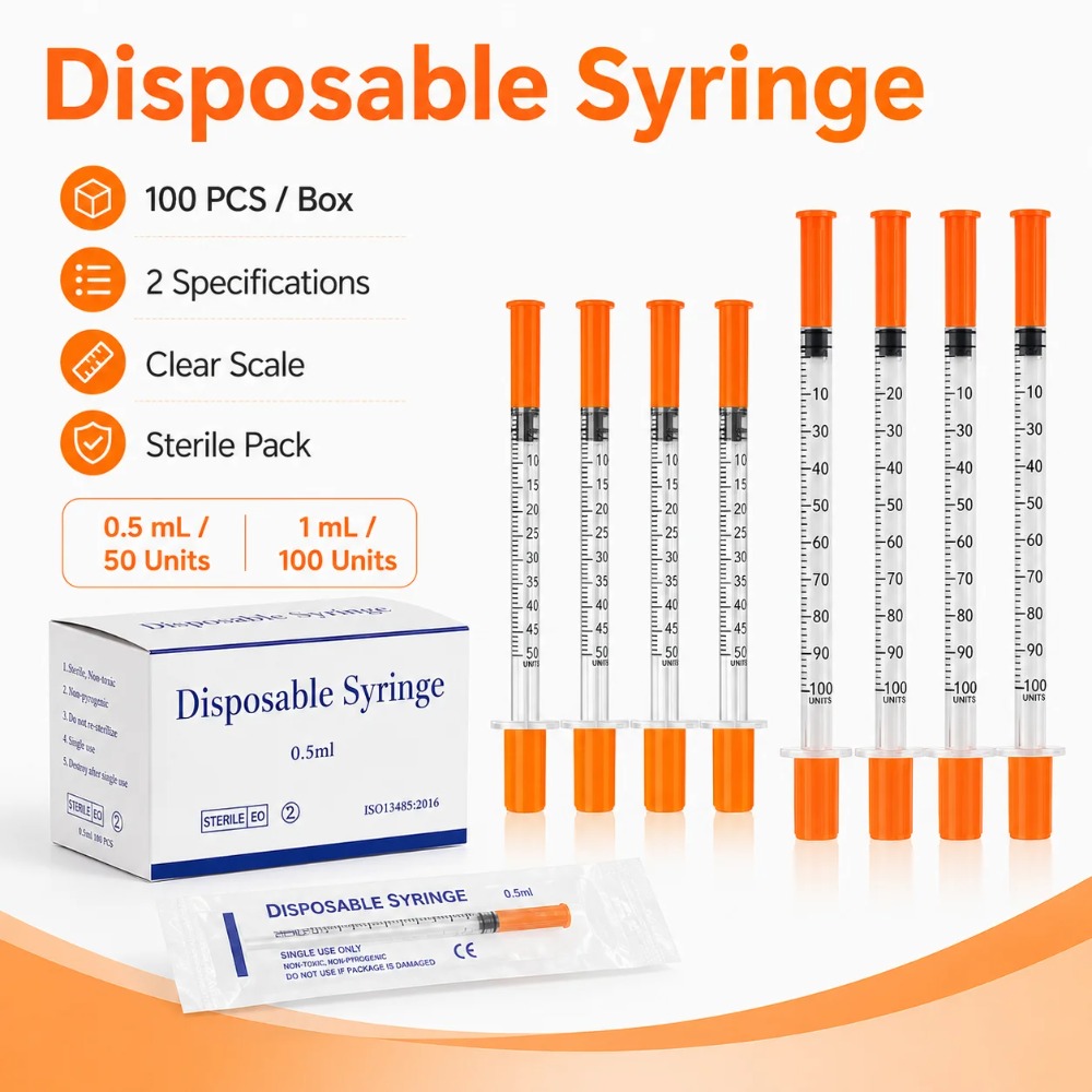 100pcs Disposable Syringe1ml 0 - Pet Supplies Store 评论和价格