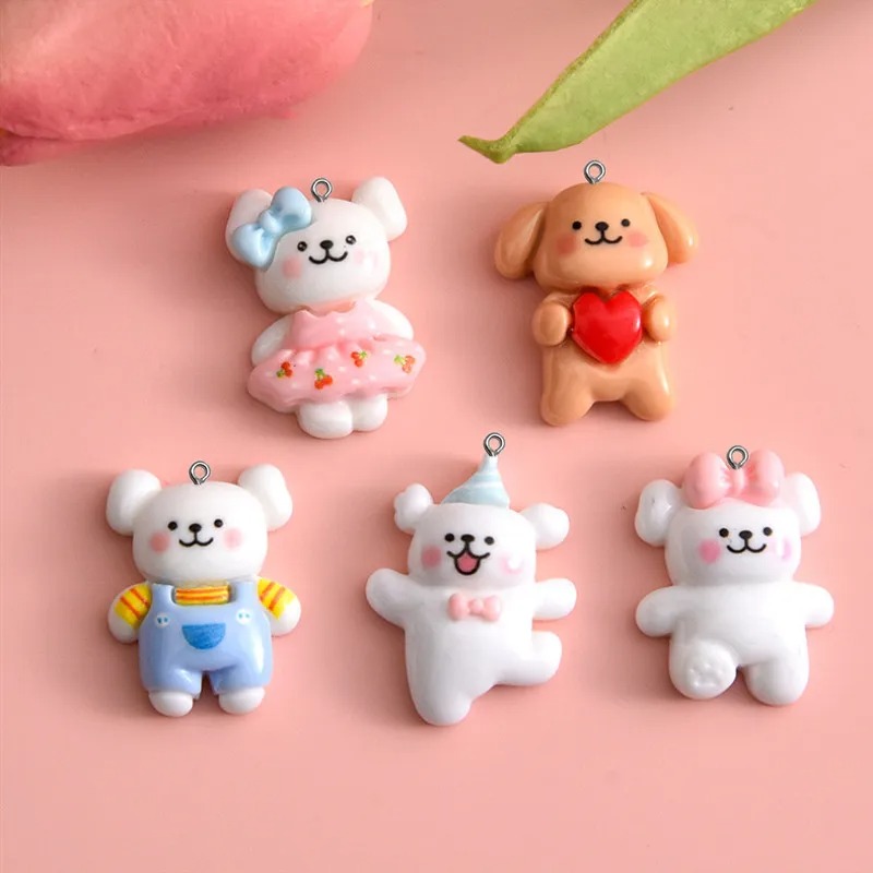 10pcs Cartoon Dog Resin Charms - Pet Supplies Store 评论和价格