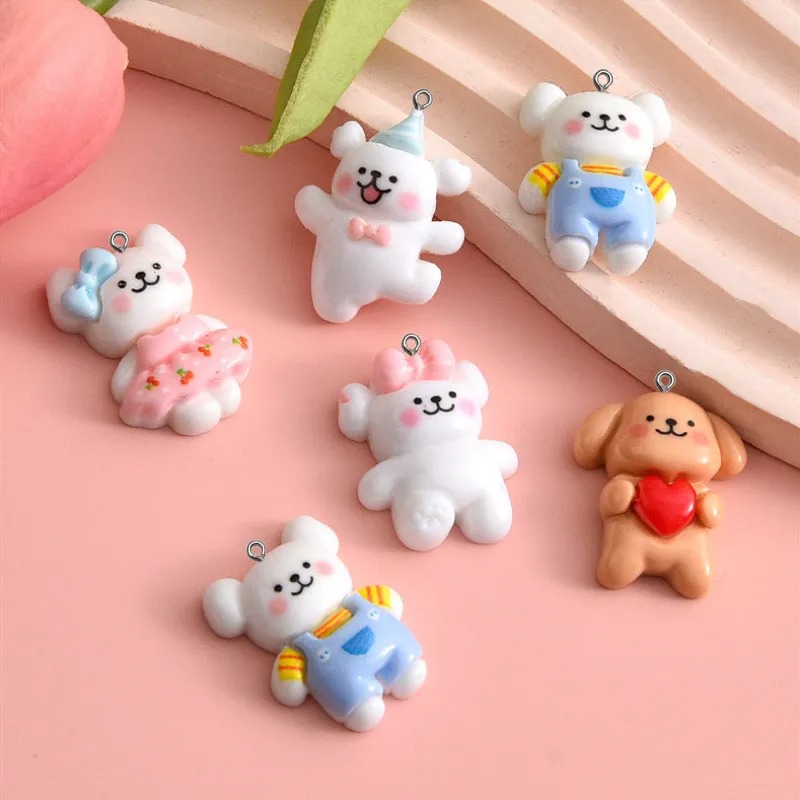 10pcs Cartoon Dog Resin Charms - Pet Supplies Store 评论和价格